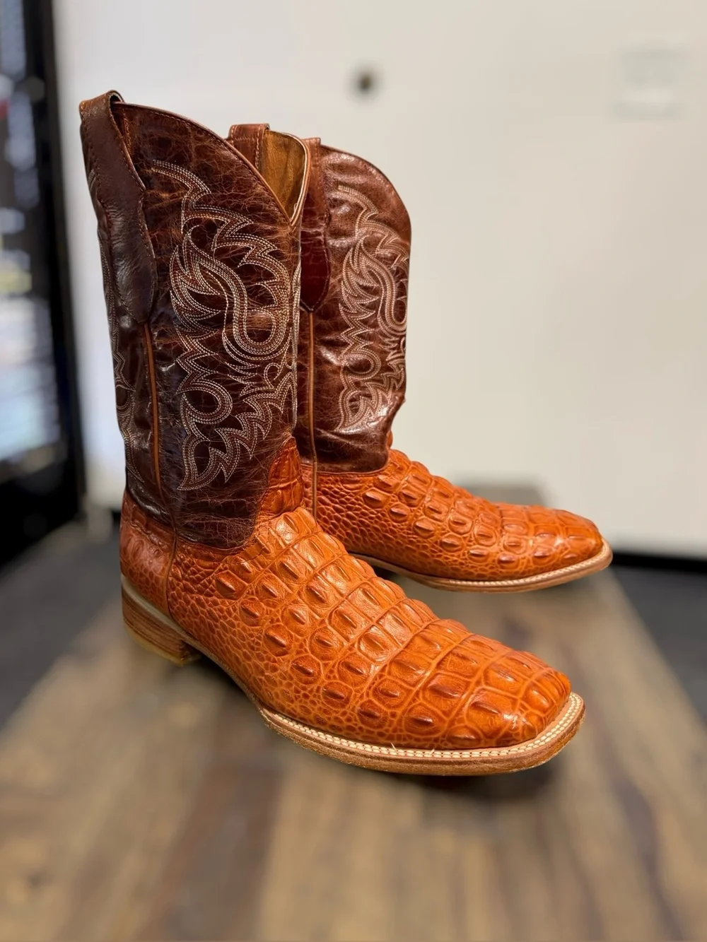 TEXAS LEGACY Western Boots - Square Toe Brown Size 12.5